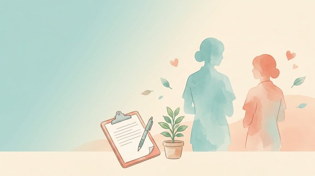新人看護師の指導者向け｜先輩と新人の対話シーン
